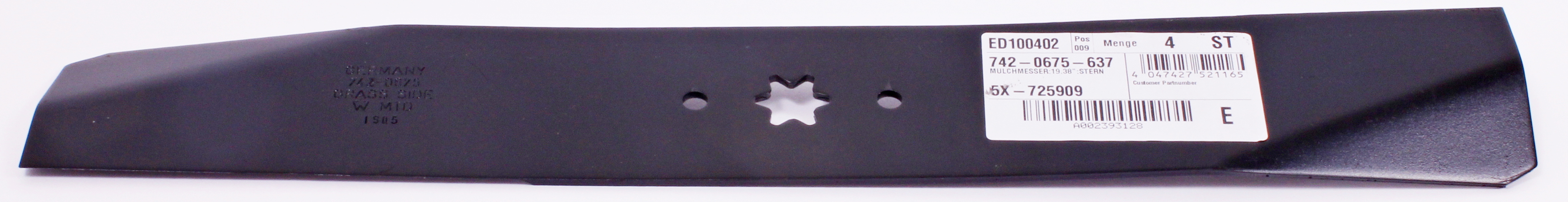 MTD 742-0675-637 19,38" mulčovací nôž 6PT