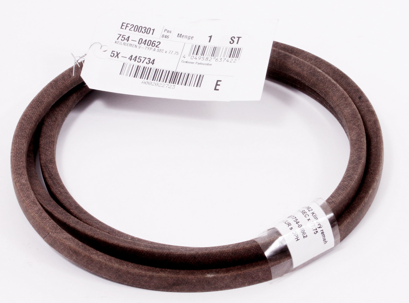 MTD 754-04062 Klinový remeň TYP:A SEC x 77.75