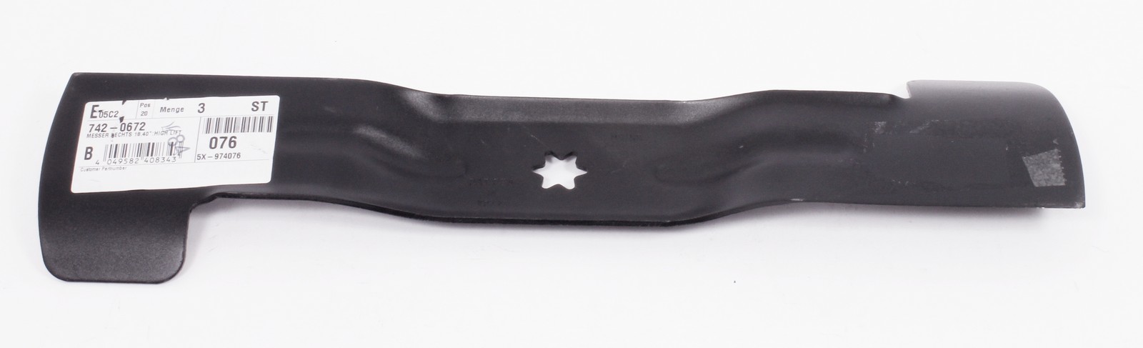 MTD 742-0672 Nôž RH:15.40 LG